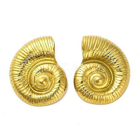 304 Stainless Steel Conch Stud Earrings for Women EJEW-A117-03G-1