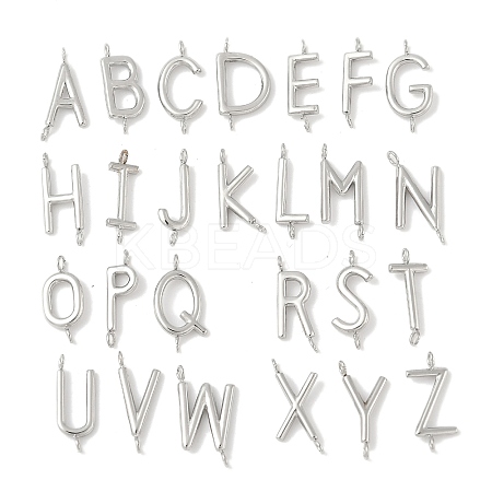 26Pcs 26 Styles 304 Stainless Steel Initial Connector Charms STAS-L022-517P-1