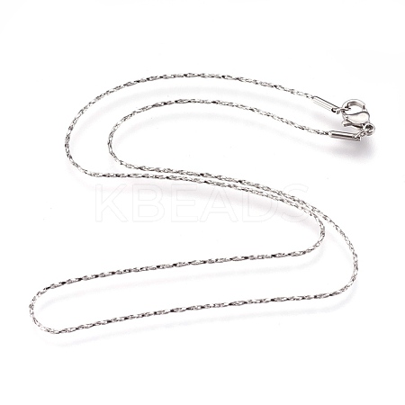 Non-Tarnish 304 Stainless Steel Boston Link Chains Necklaces NJEW-G313-17P-1