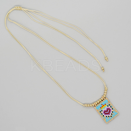 Bohemian Style Handwoven Heart Pendant Necklaces for Men and Women PB4065-3-1