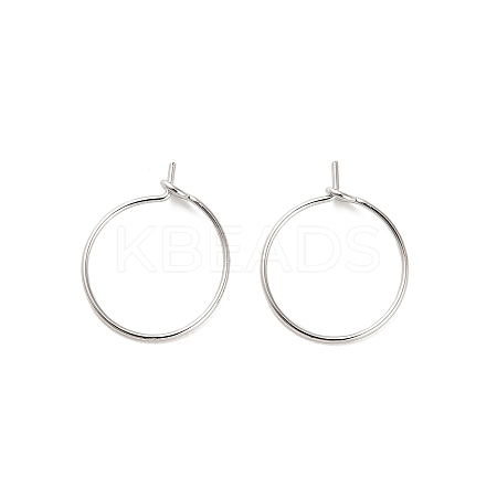 Brass Hoop Earring Findings KK-R112-038A-1