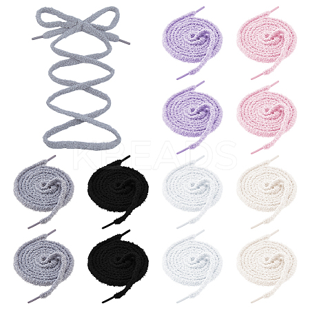 6 Pairs 6 Colors Fiber Shoelaces AJEW-FH0005-98-1