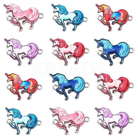 30Pcs Printed Alloy Connector Charms PALLOY-CJ0002-22-1