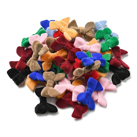 Flocky Acrylic Beads OACR-E020-08-1