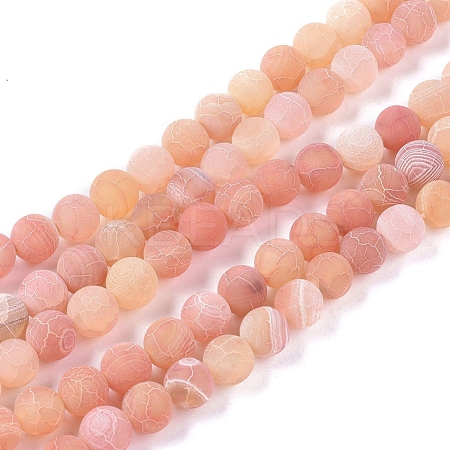 Natural Weathered Agate Beads Strands G-L534-07-10mm-1
