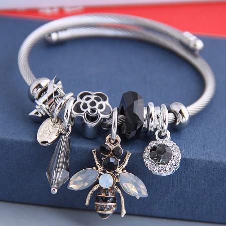 Adjustable Stainless Steel European Bangles FS-WGCF4A6-02-1