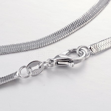 Tarnish Resistant 201 Stainless Steel Herringbone Chain Necklaces NJEW-M146-01-1