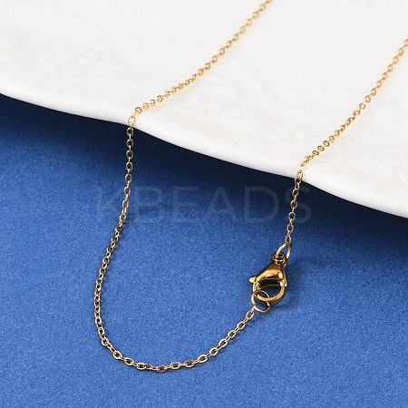 304 Stainless Steel Cable Chain Necklaces X-NJEW-M151-24G-1