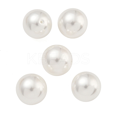 Baking Paint Pearlized Glass Pearl Round Beads HY-S004-01A-1