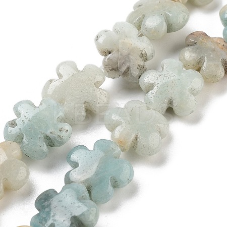 Natural Flower Amazonite Beads Strands G-F769-F01-01-1