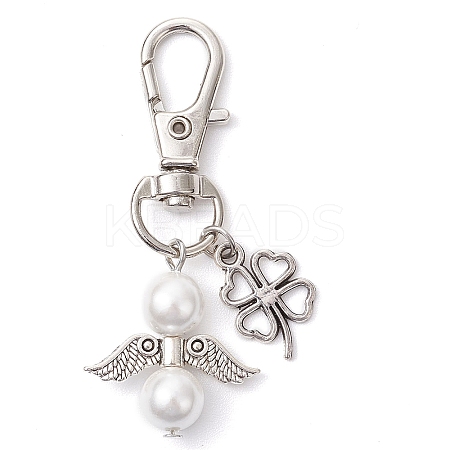 Angel Shell Pearl Pendant Decorations HJEW-JM02555-1