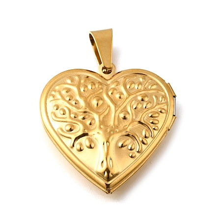 316 Stainless Steel Locket Pendants STAS-N0016-18B-G-1