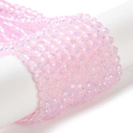 Baking Paint Transparent Glass Beads Strands X-DGLA-A034-J4MM-D09-1