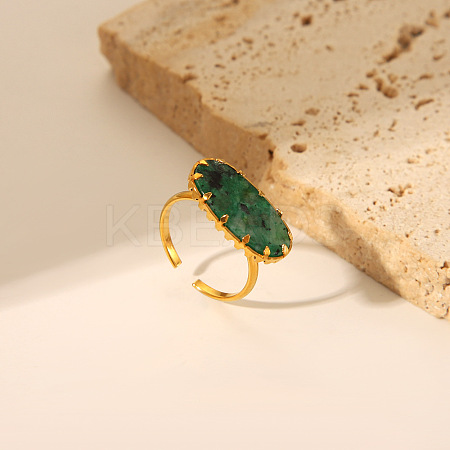 Oval Synthetic Turquoise Finger Rings LS-DI3316-3-1