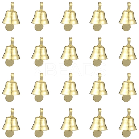80Pcs Iron Bell Pendants HJEW-YW0001-09-1