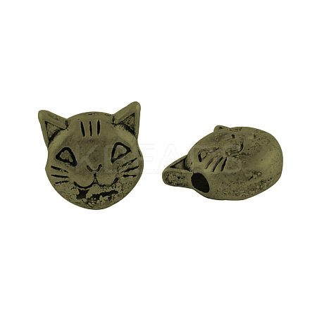 Tibetan Style Alloy Kitten Beads TIBEP-GC178-AB-NR-1
