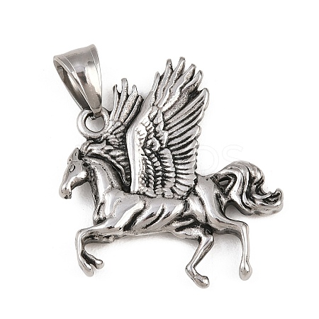 304 Stainless Steel Pendants STAS-C164-02AS-1