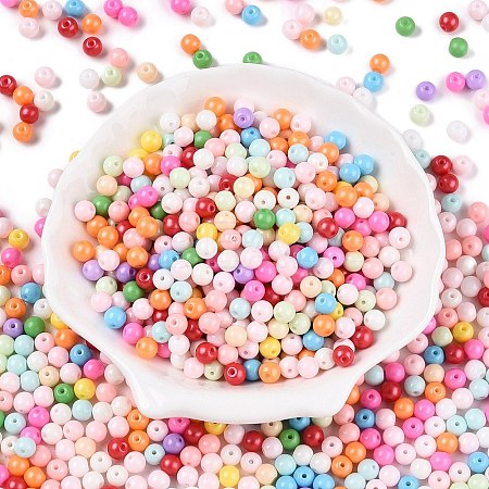 Opaque Baking Paint Glass Beads DGLA-T004-02B-1
