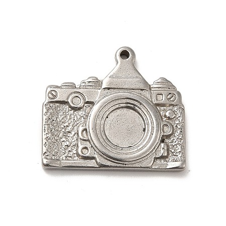 Non-Tarnish 304 Stainless Steel Pendant Cabochon Settings STAS-I694-17P-1
