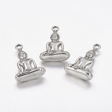 Tibetan Style Alloy Pendants X-TIBEP-A123044-AS-LF-1