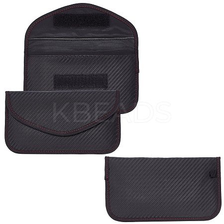 Carbon Fiber Key Car Wallets Car Bag Key Purse Pouch AJEW-WH0029-37-1