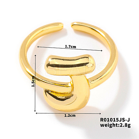 Fashionable Letter Brass Open Cuff for Women UR6840-10-1