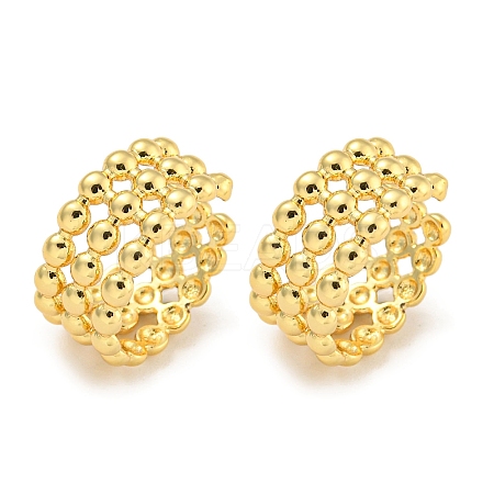 Brass Cuff Earrings EJEW-C104-137G-1