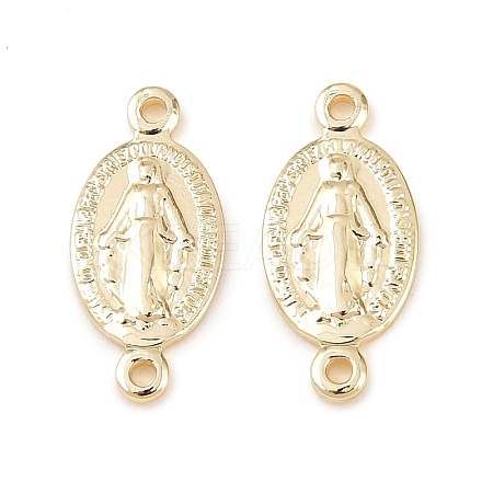 Brass Oval with Virgin Connector Charm KK-Z146-31G-1