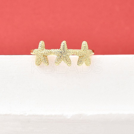 Brass Cuff Rings for Women RJEW-F184-08C-G-1