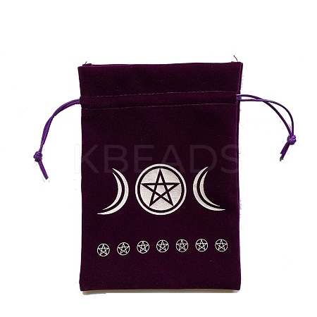 Velvet Triple Moon Print Storage Pouches PW-WG89309-01-1