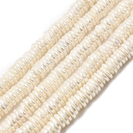 Electroplated Shell Pearl Beads Strands BSHE-B009-E01-2x7mm-1