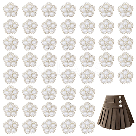 50Pcs Alloy & Resin & Rhinestone Shank Buttons DIY-CA0006-95-1
