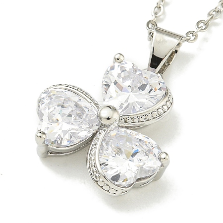 304 Stainless Steel Cable Chain Necklaces NJEW-H040-14P-1