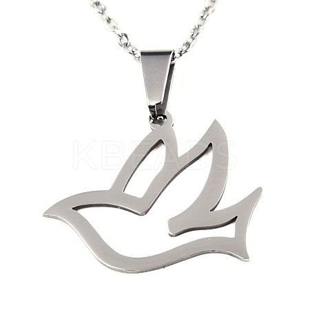 Non-Tarnish 201 Stainless Steel Pendants Necklaces NJEW-S105-JN670-45-1-1