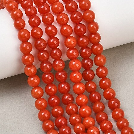 Natural Dyed White Jade Beads Strands GG-CBAEB22-B01-6mm-06-1