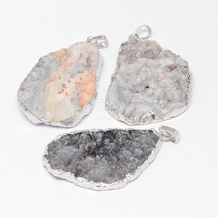 Imported Natural Agate Big Pendants G-G895-11S-1