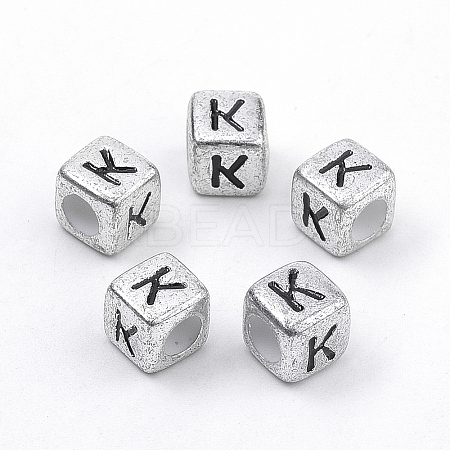 Plated Acrylic Beads X-PB43C9308-K-1