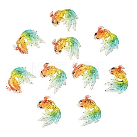 10Pcs UV Printing Acrylic Pendants TACR-YW0003-22H-1