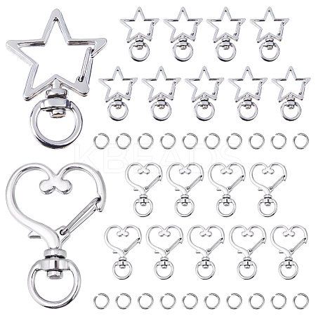 20Sets 2 Styles Alloy Swivel Clasps FIND-SC0011-12-1