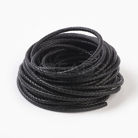 Braided Leather Cord with Core WL-F009-B02-5mm-1