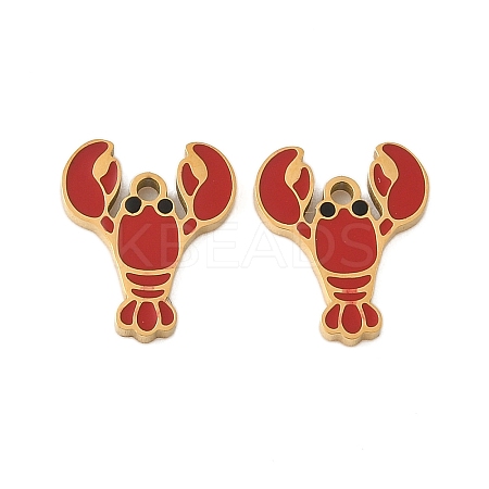 304 Stainless Steel Enamel Charms X-STAS-Z139-03G-12-1