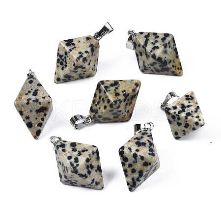 Natural Dalmatian Jasper Pendants G-N326-107H-1