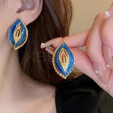 Alloy Enamel Stud Earrings FS-WGE0AD6-16-1