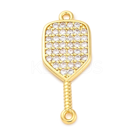Brass Micro Pave Clear Cubic Zirconia Connector Charms LS-KK-P288-01G-1
