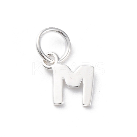 925 Sterling Silver Letter Charms STER-C012-01S-M-1