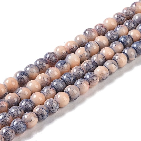 Baking Paint Glass Bead Strands X-GLAA-H031-01B-11-1