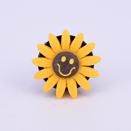 Sunflowers PVC Plastic Car Air Vent Decorations AJEW-WH0017-16B-1