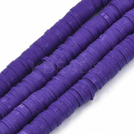 Handmade Polymer Clay Beads Strands CLAY-R089-6mm-011-1