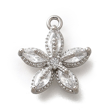 Brass Micro Pave Cubic Zirconia Pendants LS-KK-Q035-13P-1