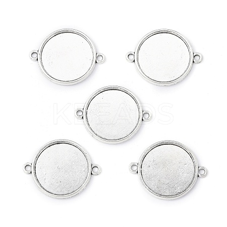 Tibetan Style Alloy Cabochon Connector Settings TIBE-M022-11AS-1